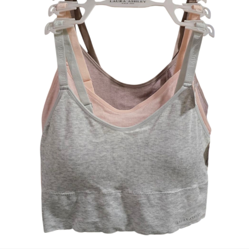 Laura Ashley Active Athletic Lounge‎ Yoga Bras Bralettes Longline Plus 1X New